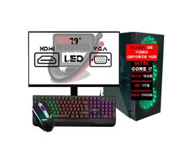 Pc gamer i7 16gb ram hd1tb ssd240gb placa de vídeo de 4gb