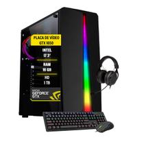 PC Gamer i7 GTX1650 Memória 16Gb SSD 120GB HD 1Tb