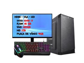 Pc gamer i7 ssd120gb hd1tb 16gb ram placa de vídeo 4gb