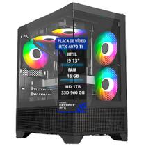 Pc Gamer I9 13 16Gb Ram Rtx 4070 Ti 8Gb Hd 1Tb Ssd 960Gb