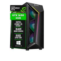 PC Gamer Intel Core i3 10100F / GeForce GTX 1650 4GB / Memória 8GB DDR4 / SSD 240GB