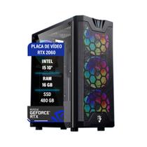 Pc gamer Intel Core I5 10 RTX 2060 16GB RAM DDR4 SSD 480GB