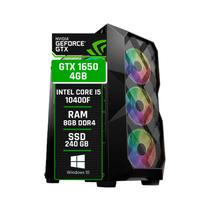 PC Gamer Intel Core i5 10400F / GeForce GTX 1650 4GB / Memória 8GB DDR4 / SSD 240GB