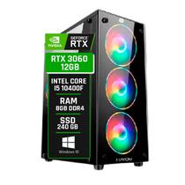 PC Gamer Intel Core i5 10400F / GeForce RTX 3060 12GB / Memória 8GB DDR4 / SSD 240GB