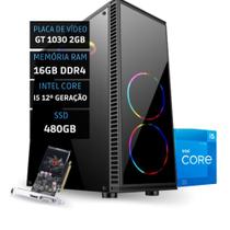 PC Gamer Intel Core i5 12400F - GT 1030 - 16Gb Ram - SSD 480Gb
