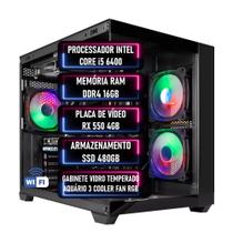 PC Gamer Intel Core i5 6ºGer RAM DDR4 16GB SSD 480GB RX 550 4GB ADVANCEDTECH