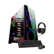 Pc gamer Intel Core i7 10 RTX 3050 8GB 16GB RAM SSD 960GB