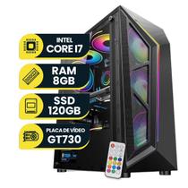 PC Gamer Intel Core i7 2600, 8GB RAM, SSD 120GB, Placa de Video GT730 2GB, Windows 10
