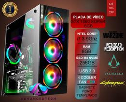 PC Gamer Intel Core I7 3.9Ghz GTX 1660 SUPER 6GB RAM 8GB SSD M2 256GB - Windows 10 - ADVANCEDTECH