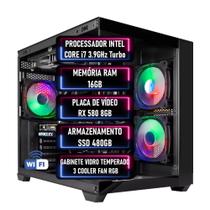 PC Gamer Intel Core i7 3.9GHz RAM 16GB SSD 480GB RX 580 8GB ADVANCEDTECH