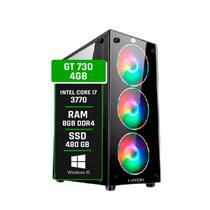 PC Gamer Intel Core i7 3770 3.9GHz Placa de Vídeo GeForce GT 730 4GB Memória Ram 8GB DDR3 SSD 480GB PC Gamer Intel Core i7 3770 3.9GHz Placa de Vídeo GeForce GT 730 4GB Memória Ram 8GB DDR3 SSD 480GB