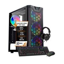 Pc Gamer Intel Core I7 4º Gtx1650 Memória 16Gb Ram Ssd 480Gb