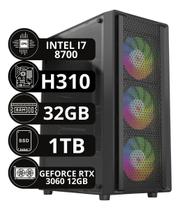 Pc Gamer Intel Core I7 8700 32gb Ddr4 Nvme 1tb Rtx 3060 12Gb