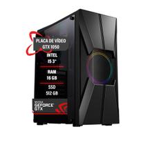 Pc Gamer Intel i5 3 GTX 1050 Memória 16GB DDR3 SSD 480GB