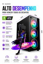 PC Gamer Intel i5 9400F 16GB RAM RTX 3060 12GB SSD 480GB Fonte 750W Alto Desempenho para Games e Streams PC Gamer Intel i5 9400F 16GB RAM RTX 3060 12GB SSD 480GB Fonte 750W Alto Desempenho para Games e Streams