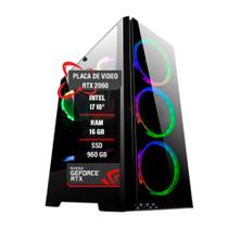 Pc gamer Intel i7 10 RTX 2060 Memória 16GB RAM SSD 960GB Pc gamer Intel i7 10 RTX 2060 Memória 16GB RAM SSD 960GB