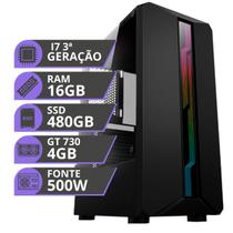 Pc Gamer Intel I7 3.4ghz Ssd 480gb 16gb Placa Video 4gb 500W - Mrp Informatica