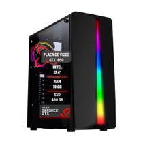 Pc Gamer Intel I7 4 GTX 1650 Memória RAM 16GB SSD 480GB - Tech Fusion