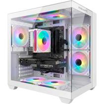 PC Gamer LUDIC by BluePC - AMD Ryzen 5 5500, Geforce RTX 3050 6GB, 32GB RAM, SSD 1TB M.2 NVMe, 600W 80 Plus, Branco, 7 fans RGB - PGBP-LU2314