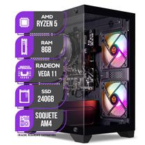 PC Gamer Mancer, AMD Ryzen 5 3400G, RX Vega 11, 8GB DDR4, SSD 240GB, Fonte 400W 80 Plus