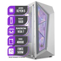 PC Gamer Mancer, AMD RYZEN 5 4600G, Water cooler, 16GB DDR4, SSD 480GB, Fonte 500W 80 Plus