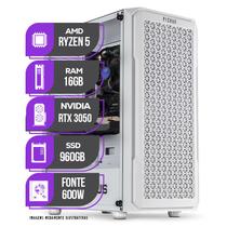 PC Gamer Mancer, AMD RYZEN 5 5500, Placa de Video RTX 3050 6GB, 16GB DDR4, SSD 960GB, Fonte 600W