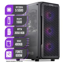 PC Gamer Mancer, AMD RYZEN 5 5500, RTX 3050 8GB, 16GB DDR4, SSD 480GB M.2, Fonte 600W 80 Plus