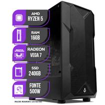 PC Gamer Mancer, AMD Ryzen 5 5600GT, Vega 7, 16GB DDR4, SSD 240GB, Fonte 500W 80 Plus