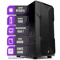 PC Gamer Mancer, AMD Ryzen 5 5600GT, Vega 7, 16GB DDR4, SSD 480GB, Fonte 500W 80 Plus