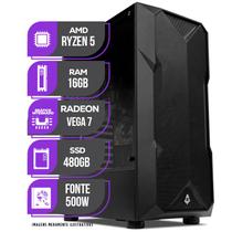 PC Gamer Mancer, AMD Ryzen 5 5600GT, Vega 7, 16GB DDR4, SSD 480GB, Fonte 500W