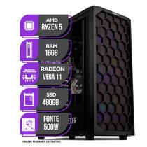 PC Gamer Mancer, AMD Ryzen 5, RX Vega 11, 16GB DDR4, SSD 480GB, Fonte 500W 80 Plus