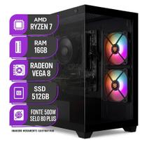PC Gamer Mancer AMD Ryzen 7 5700, 16GB DDR4, SSD M.2 512GB, Fonte 500w 80 Plus