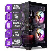 PC Gamer Mancer, Intel Core i5, Placa de Vídeo RX 550 4GB, Memória 8GB, SSD 240GB, 400W 80 Plus