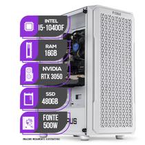 PC Gamer Mancer, Intel i5 10º Geração, RTX 3050 6GB, 16GB DDR4, SSD 480GB, Fonte 500W 80 Plus