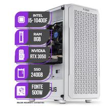 PC Gamer Mancer, Intel i5 10º Geração, RTX 3050 6GB, 8GB DDR4, SSD 240GB, Fonte 500W 80 Plus