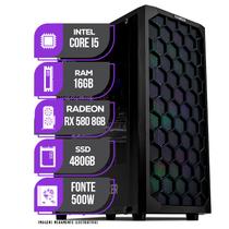 PC Gamer Mancer, Intel i5, RX 580 8GB, 16GB DE RAM, SSD 480GB, Fonte 500W 80 Plus