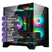 PC Gamer MRP Informática Intel Core I7 3.4ghz SSD 1tb Memória 16gb Placa Vídeo 4gb Fonte 500W Windows 10
