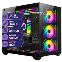 PC Gamer MRP Informática Processador Intel Core I7 3.4ghz SSD 480gb Memória 16gb Placa Vídeo GT 730 4gb Fonte 500W Windo