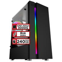 PC Gamer PlayNow AMD Athlon 3000G 8GB DDR4 2666MHZ (Placa de vídeo Radeon VEGA 3) SSD 240GB 500W Skill