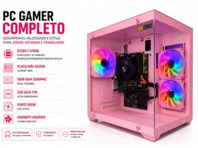 Pc Gamer Rosa AMD Ryzen 7 5700g A520 16gb Ddr4 Ssd 1tb