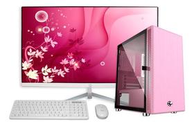 Pc Gamer Rosa I7 2ª Ram 16gb Ssd 480 Rx580 Tela 23 P/ Menina - PRIME SHOCK