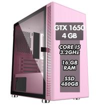 PC Gamer Rosa Intel Core I5 16 GB 480 GB GTX 1650 4GB - Option Soluções