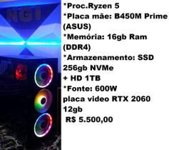 Pc gamer ryzem 5 Pc gamer ryzem 5