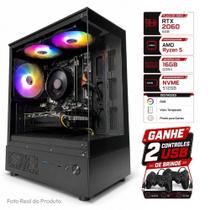 PC Gamer Ryzen 5 5600GT RTX 2060 6GB 16GB DDR4 SSD NVMe M.2 512GB Fonte 550W Aquário RGB PC Gamer Ryzen 5 5600GT RTX 2060 6GB 16GB DDR4 SSD NVMe M.2 512GB Fonte 550W Aquário RGB