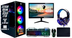 Pc Gamer Ryzen 7 5700g, Ssd 1tb, 32gb, B550m + Monitor 21.5p