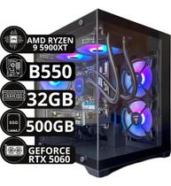 Pc Gamer Ryzen 9 5900xt, Rtx 5060 8gb, 32gb Ram, Nvme 500gb, B550M Aorus Elite, Water Cooler