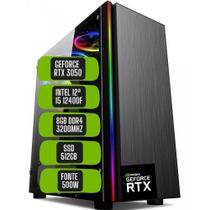 PC Gamer Skill Win Intel 12ª Geração Core i5 12400F 8GB DDR4 Placa de vídeo Geforce RTX 3050 8GB SSD 512GB STL-058