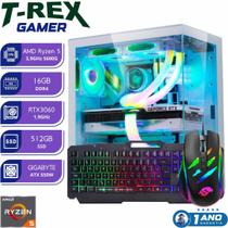 PC Gamer T-REX Ryzen 5, 16GB, 512GB, RTX3060 - White Limited Edition