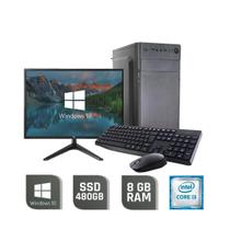 PC Home Office Completo Intel Core i3 3.30 GHz/ Memória 8Gb DDR3 / SSD 480Gb / Monitor HDMI / Combo Teclado e Mouse - Alligator Gaming