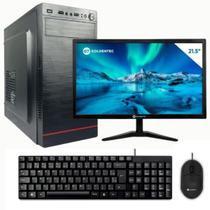 PC Intel Core i3 4GB SSD 120GB Goldentec + Monitor LED 21,5" 60Hz Flat HD Goldentec + Teclado Slim 950 Goldentec + Mouse Óptico USB Goldentec